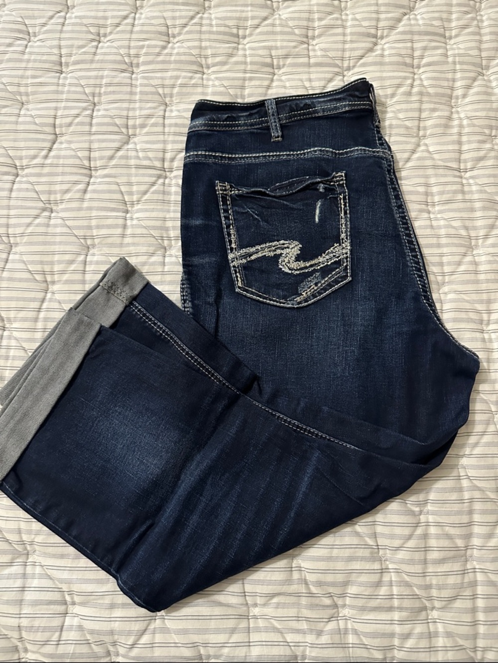 Silver Suki Capri Dark Indigo Women’s Stretch Jeans - Classic Slim Fit